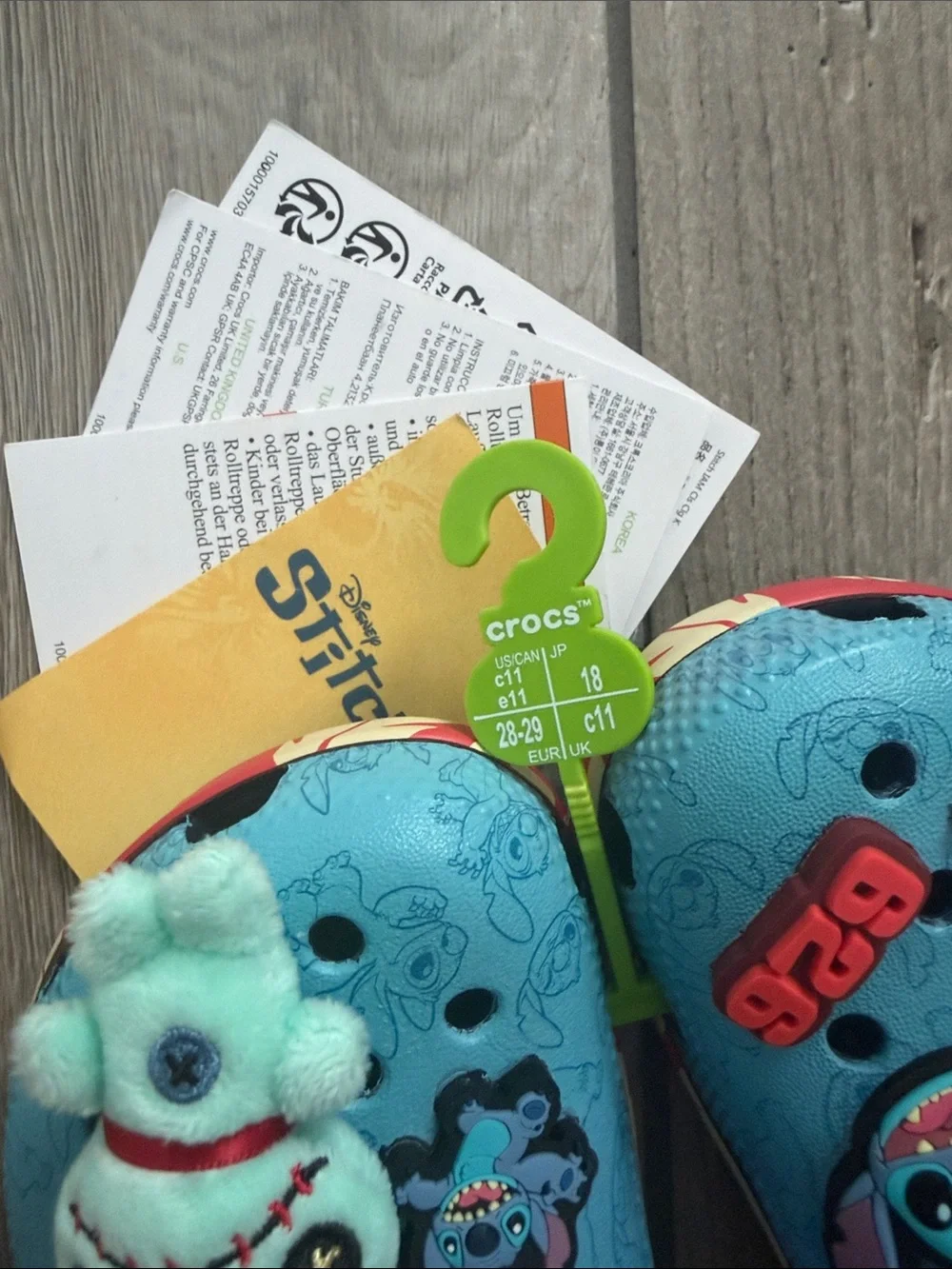 CROCS Kids Blue Lilo & Stitch Clogs with Character Jibbitz